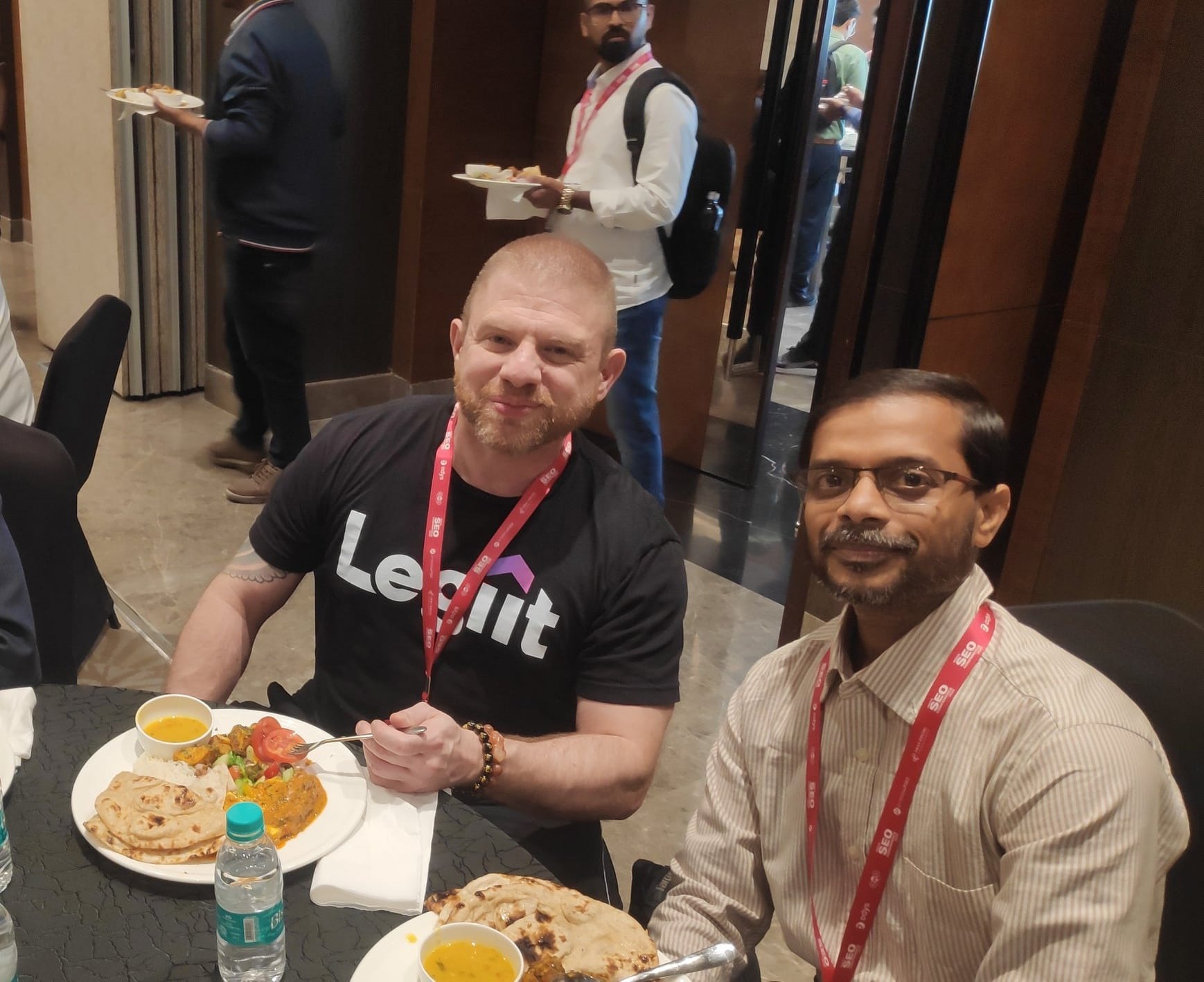 RankXCL founder Manidip having lunch with Legiit owner Chris M Walker